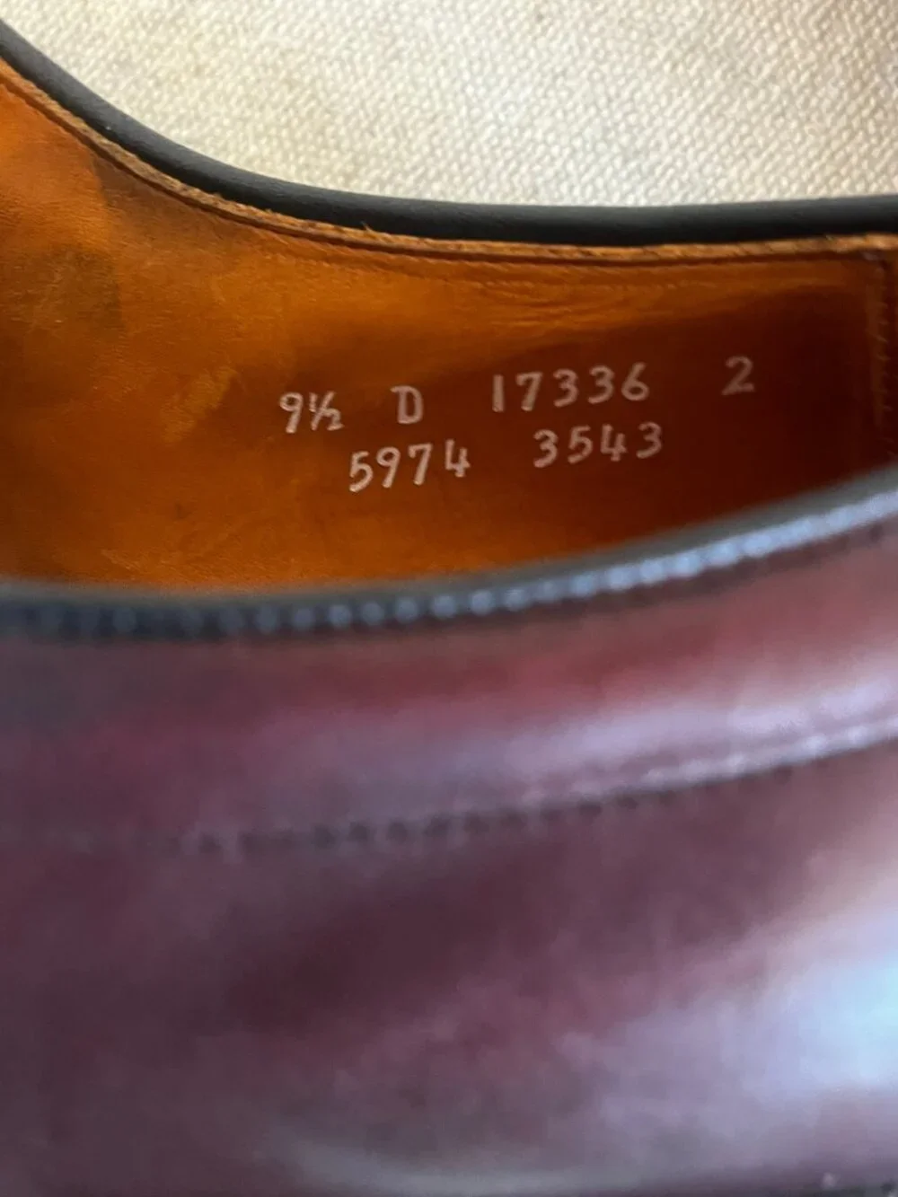 Allen Edmonds Men's Brown Hillcrest Leather Dress Office Shoes Sz 9.5
